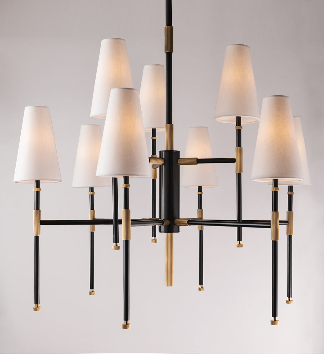 Hudson Valley Bowery 9 light chandelier in old bronze