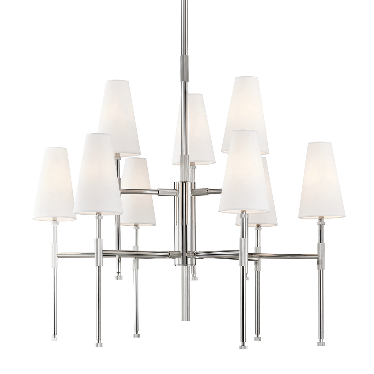 Hudson Valley Bowery 9 light chandelier in polished brass