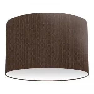 Abat-jour cylindrique en coton brun