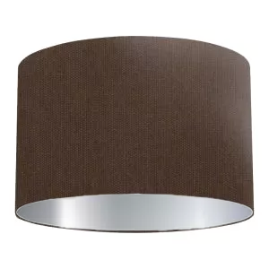 Abat-jour cylindrique en coton brun