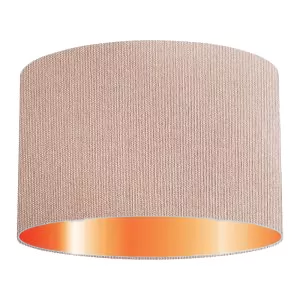 Abat-jour cylindrique en coton sucre brun