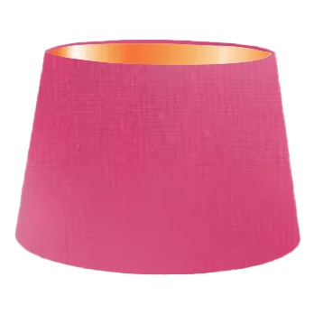 Abat-jour tambour français en soie rose bonbon