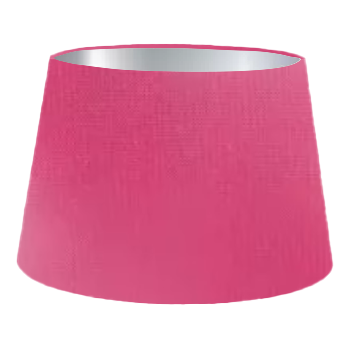 Abat-jour tambour français en soie rose bonbon