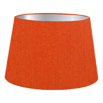 Abat-jour cylindrique français en coton orange brûlé