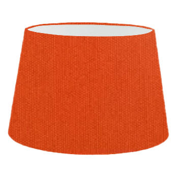 Abat-jour cylindrique français en coton orange brûlé