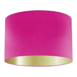 Abat-jour tambour en soie cerise