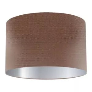 Abat-jour tambour en soie cannelle