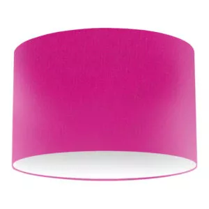 Abat-jour tambour en soie cerise