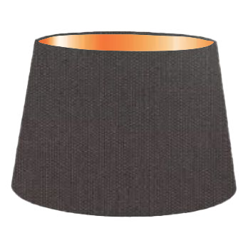 Abat-jour cylindrique français en coton anthracite