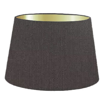 Abat-jour cylindrique français en coton anthracite