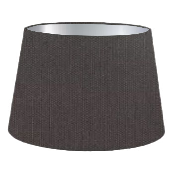 Abat-jour cylindrique français en coton anthracite