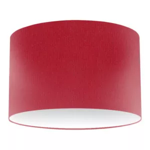 Abat-jour tambour en soie cerise