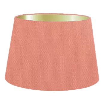 Abat-jour cylindrique français en coton corail