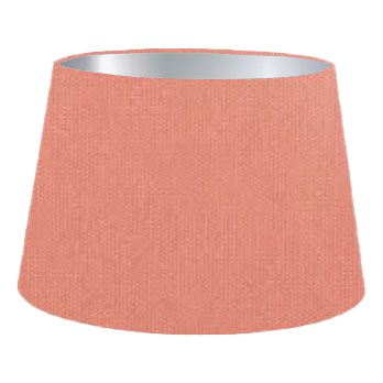 Abat-jour cylindrique français en coton corail