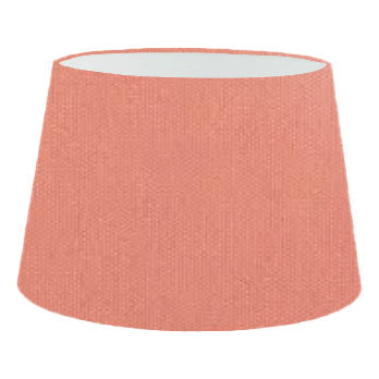 Abat-jour cylindrique français en coton corail