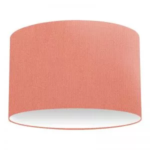 Abat-jour cylindrique en coton corail