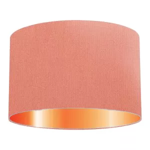 Abat-jour cylindrique en coton corail