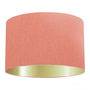 Abat-jour cylindrique en coton corail