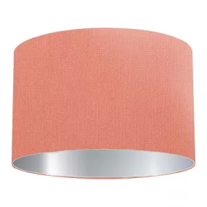 Abat-jour cylindrique en coton corail