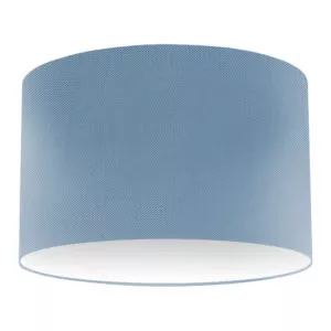 Abat-jour cylindrique en soie bleuet