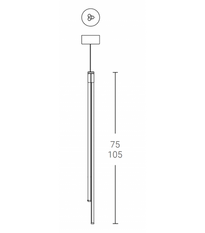 Zava Luce Cosima Triple Pendant Dimensions