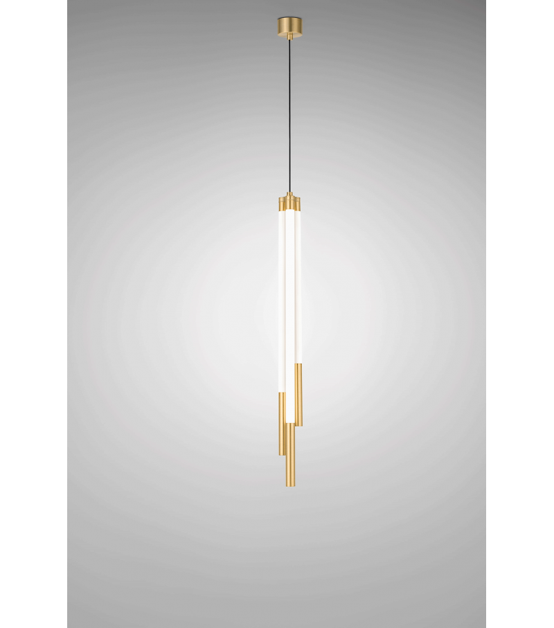 Zava Luce Cosima Triple Pendant Satined Brass