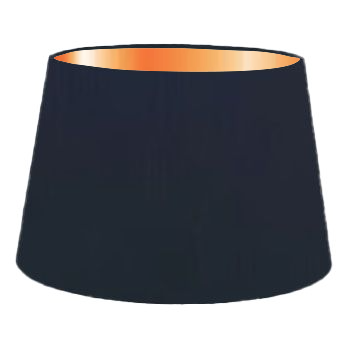Abat-jour cylindrique français en coton bleu foncé
