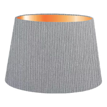 Abat-jour cylindrique français en coton bleu foncé et gris, style français