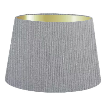 Abat-jour cylindrique français en coton bleu foncé et gris, style français