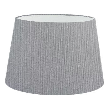 Abat-jour cylindrique français en coton bleu foncé et gris, style français