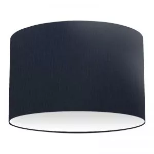 Abat-jour cylindrique en coton bleu foncé