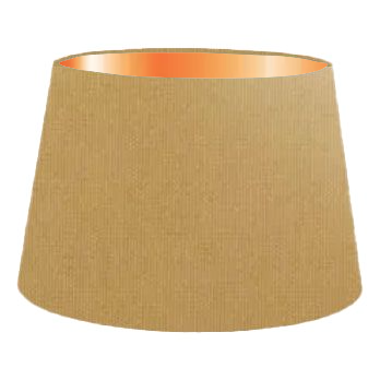 Abat-jour cylindrique français en coton sable foncé