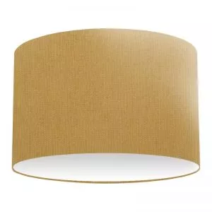 Abat-jour cylindrique en coton sable foncé