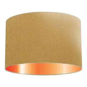 Abat-jour cylindrique en coton sable foncé
