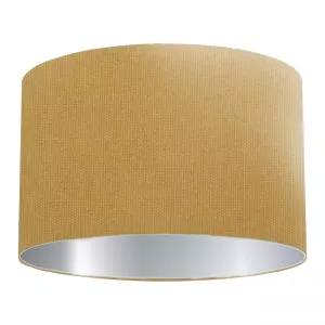 Abat-jour cylindrique en coton sable foncé