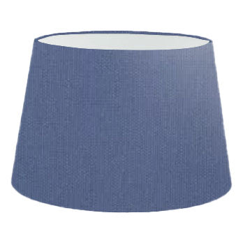 Abat-jour cylindrique français en coton bleu foncé