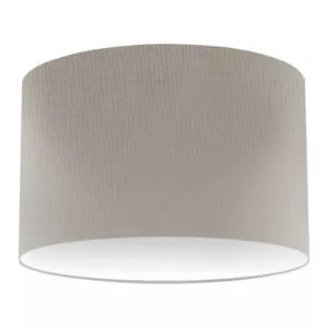 Abat-jour cylindrique en soie gris tourterelle