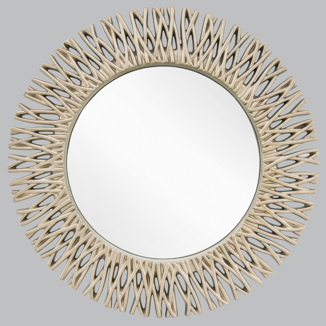 Miroir rond argenté Elan Champagne