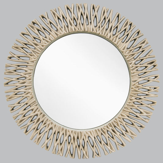Miroir rond argenté Elan Champagne