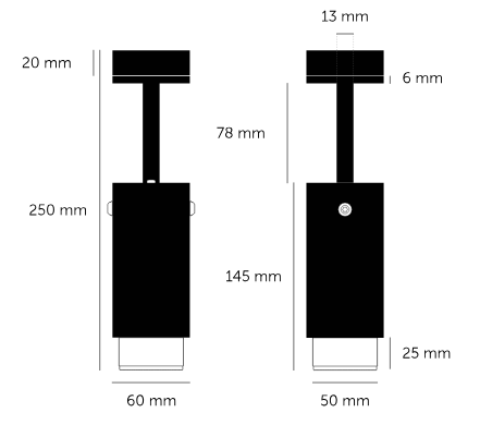 Buster + Punch Exhaust Spot Light Dimensions