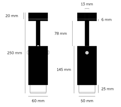 Buster + Punch Exhaust Spot Light Dimensions