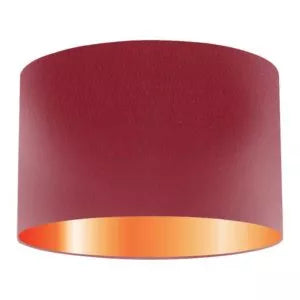 Abat-jour tambour en soie fuchsia