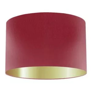 Abat-jour tambour en soie fuchsia
