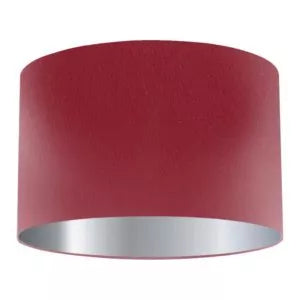 Abat-jour tambour en soie fuchsia