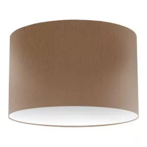 Abat-jour tambour en soie couleur fudge