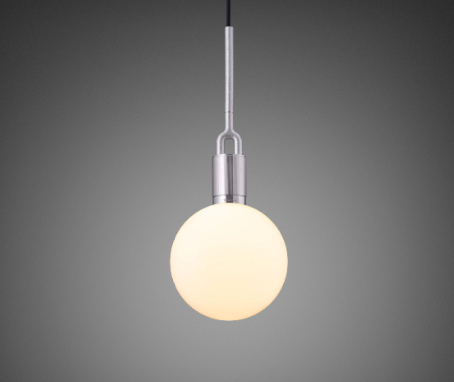 Buster + Punch Forked Globe Pendant Opal and Steel