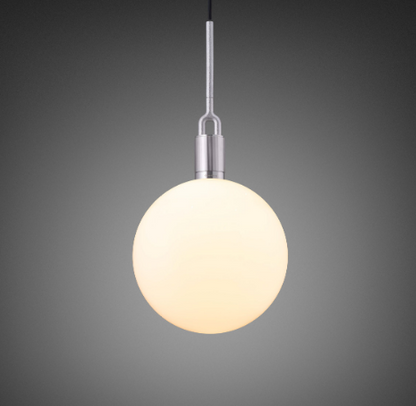 Buster + Punch Forked Globe Pendant Opal and Steel