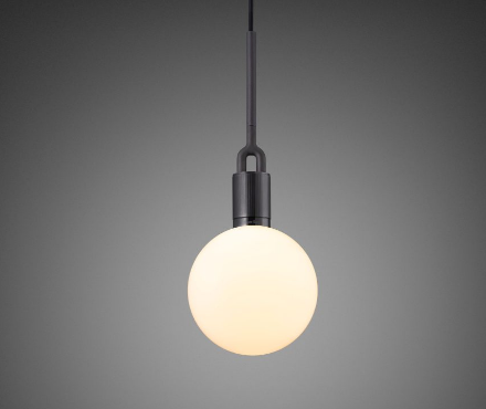 Buster + Punch Forked Globe Pendant Opal and Graphite