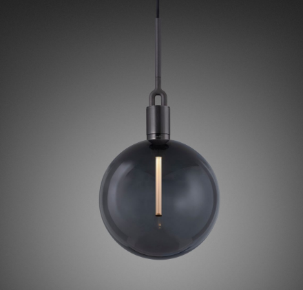 Buster + Punch Forked Globe Pendant Smoked and Graphite