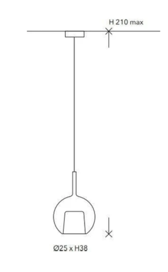 Penta Light Glo Pendant Medium Dimensions